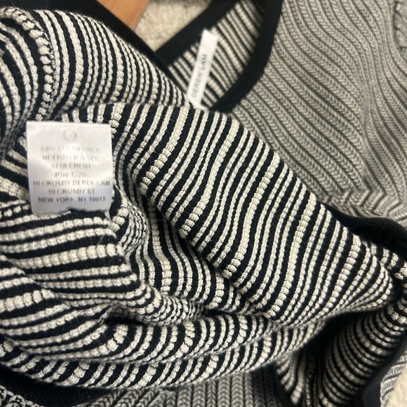 Derek Lam size M herringbone knit cotton sweater GUC Black and White - Picture 11 of 14